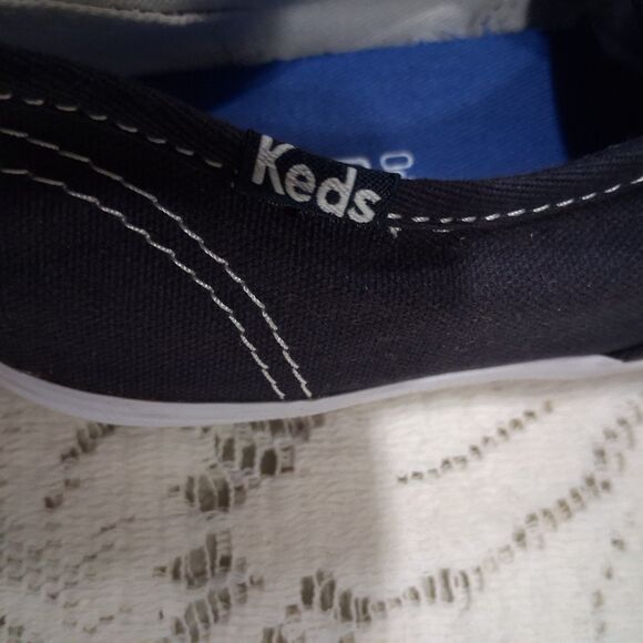 Keds Size 6 Ortholite Lace-Up Fashion Casual Sneakers Navy Canvas Women WF34200M - Picture 7 of 14